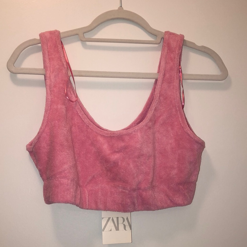 Zara Pink Cropped Top